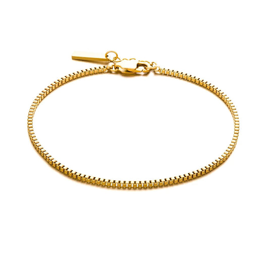 BOX CHAIN BRACELET (Gold)