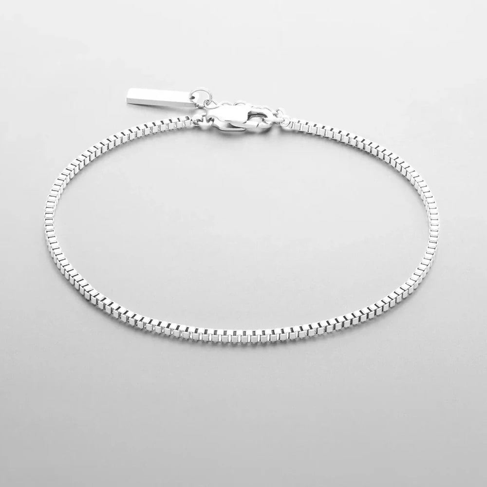 BOX CHAIN BRACELET (Silver)