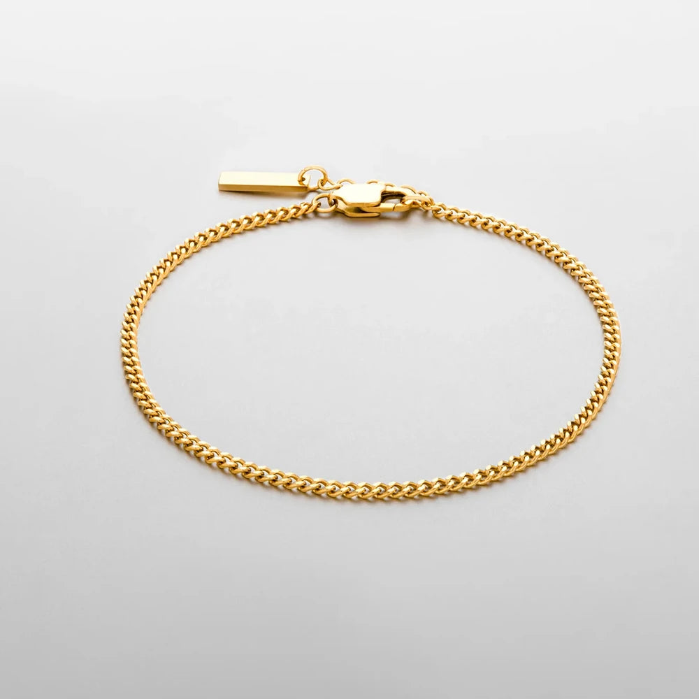 MINIMAL CUBAN CHAIN BRACELET (Silver)