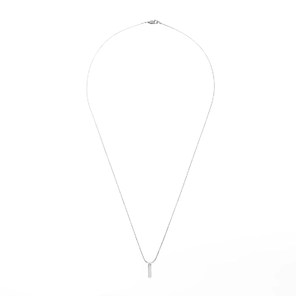 SQUARE PENDANT NECKLACE (Silver)